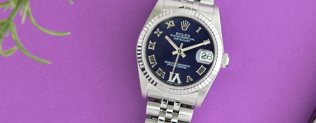 Purple datejust on sale