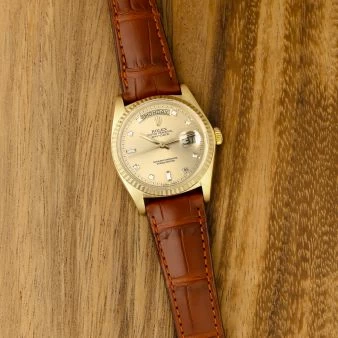 Used Rolex Day Date with Leather Strap for Sale - Buy a WC