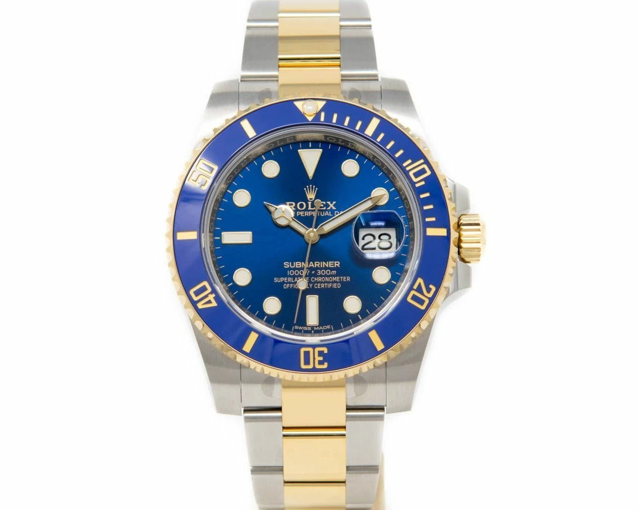 Buy Genuine Used Rolex Submariner Date 116613LB Watch Blue Dial SKU 3593