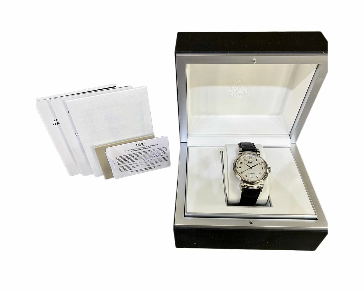 Buy Genuine IWC Da Vinci IW356601 Silver Dial Leather Strap SKU 9568