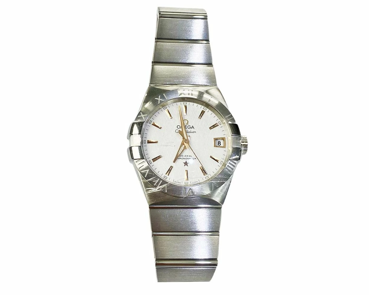 Omega Conestellation Silver Silk Dial Stainless Steel 123.10.38.21.02.002