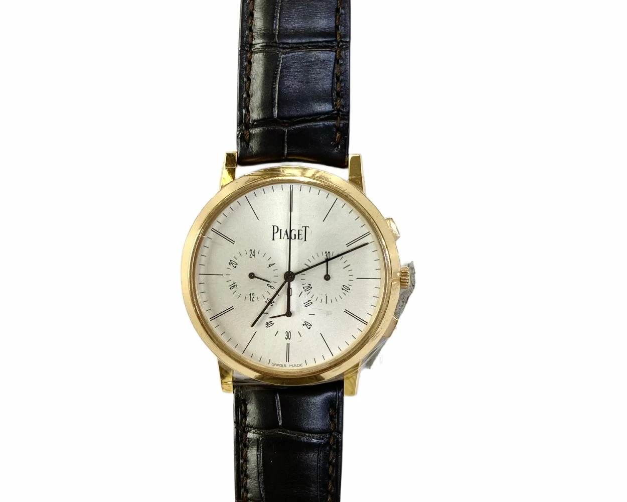Buy Genuine Piaget Altiplano Chronograph G0A40030 silver Dial Leather SKU 10150