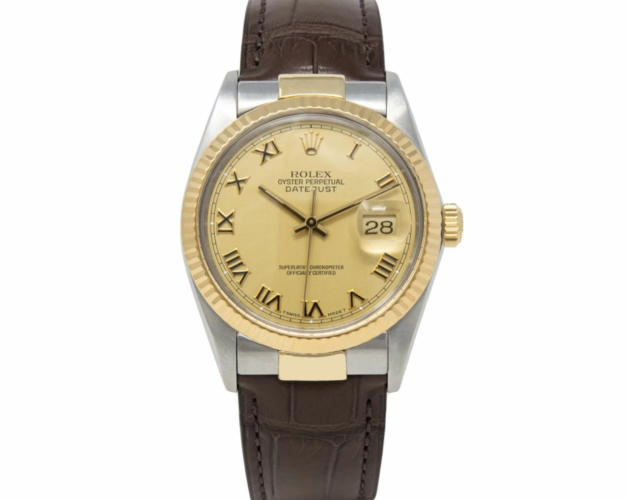 Buy Genuine Used Rolex Datejust 36 16013 Watch Champagne Dial SKU CL 8