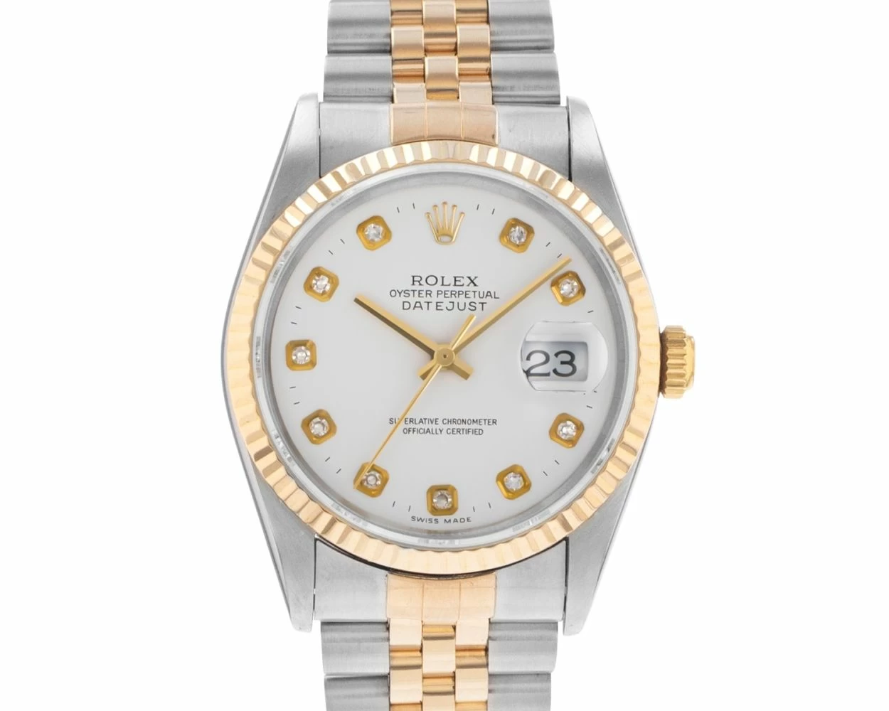 Buy Genuine Used Rolex Datejust 36 16233 Watch White Dial SKU - Main Image