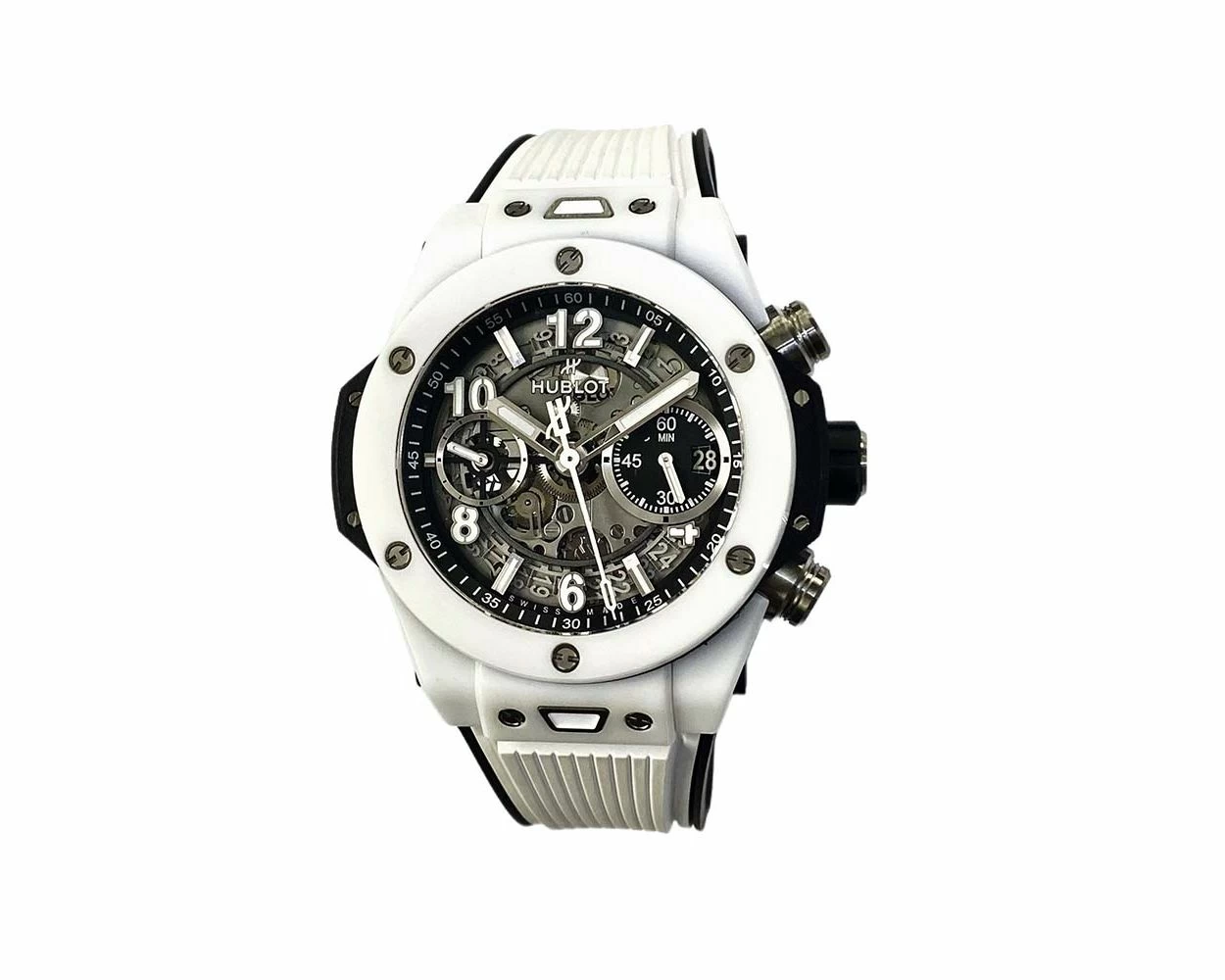 Buy Genuine Hublot Big Bang Unico White Ceramic 441.HX.1171.RX SKU 9476