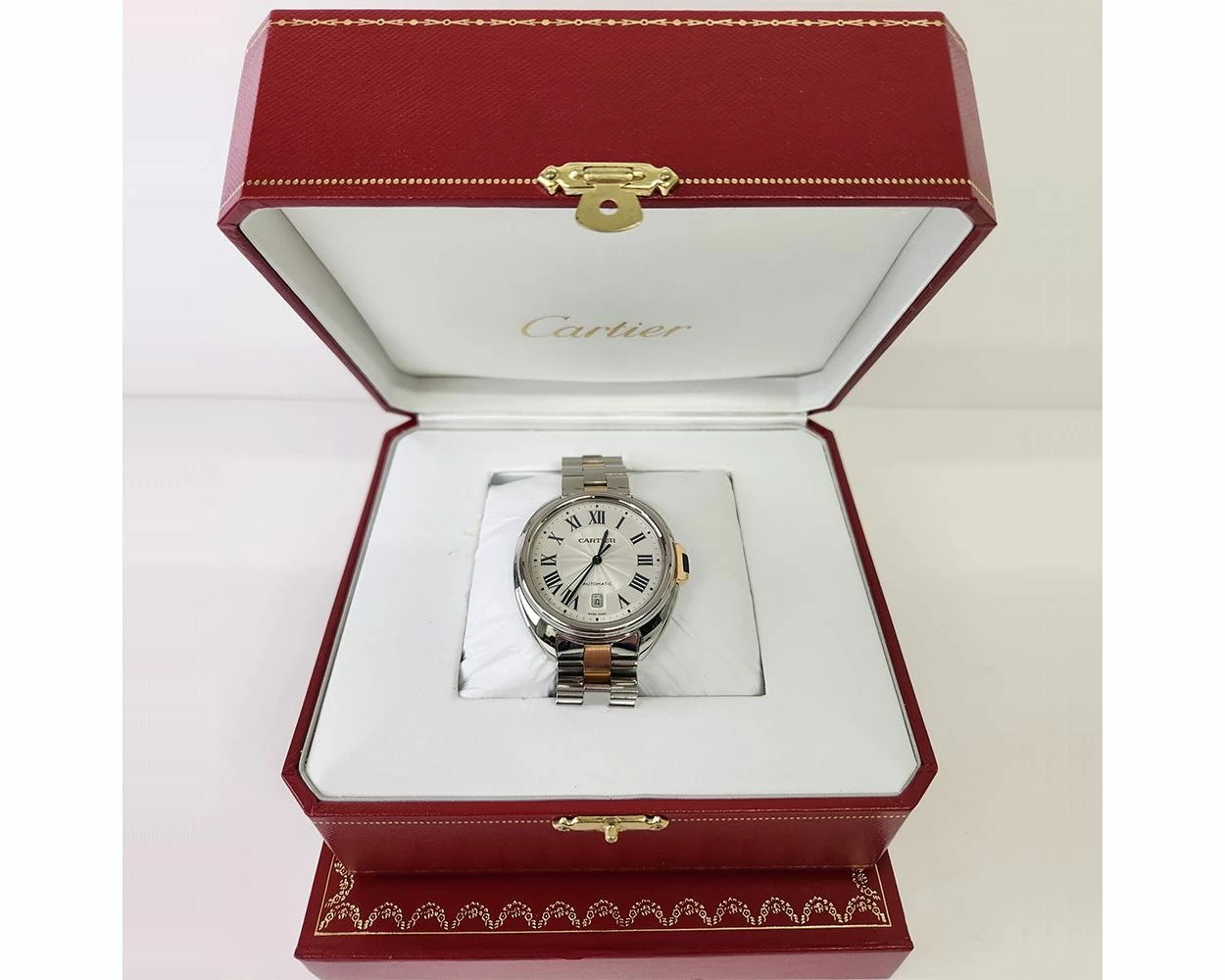 Authentic Cartier Cle de Cartier W2CL0002 Silver Dial SKU 8753