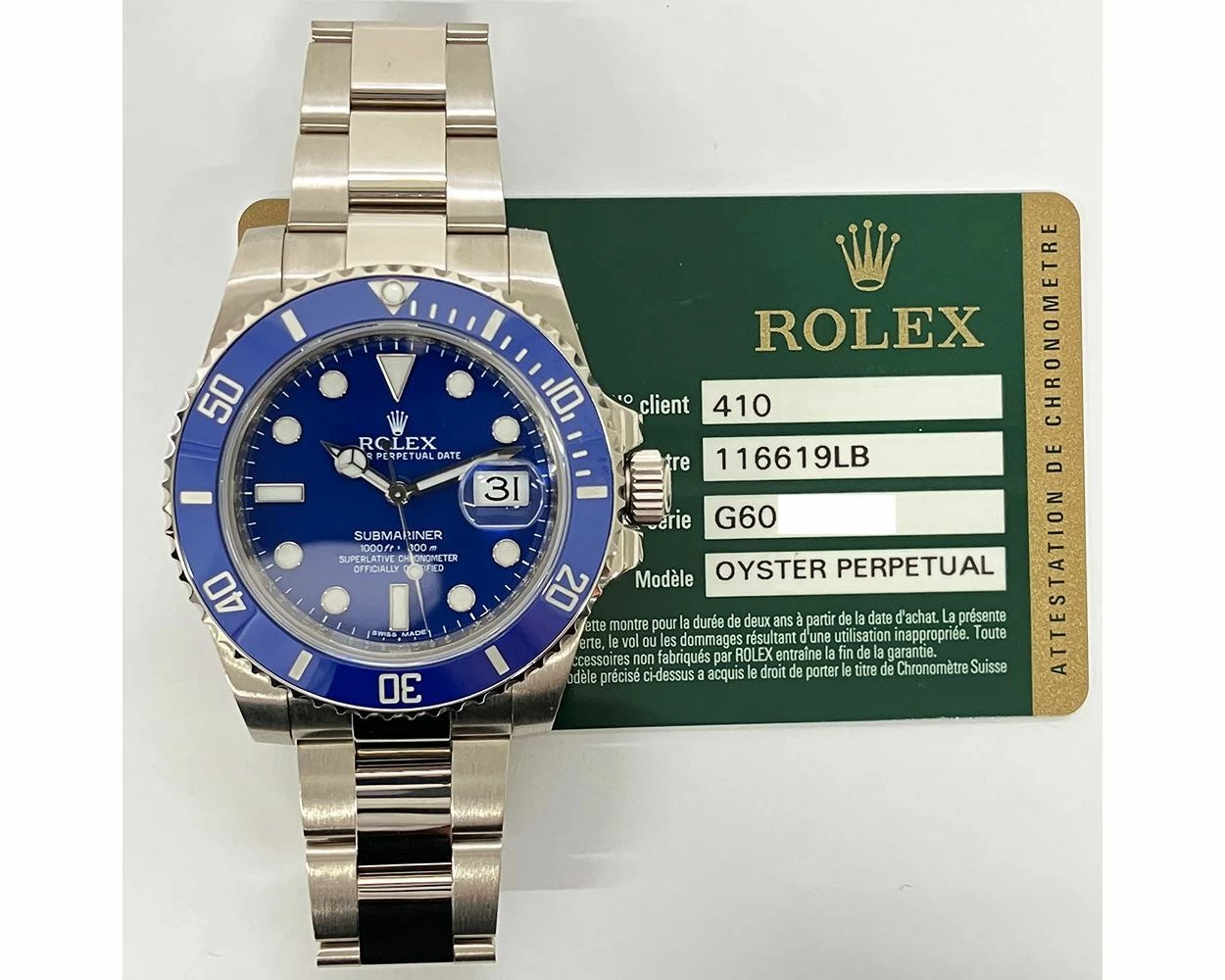 Rolex Submariner Date 40mm Yellow Gold Blue Dial 116618LB– Wrist Aficionado