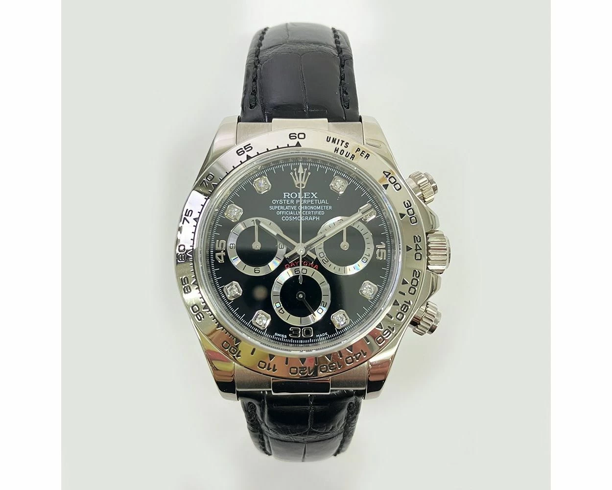 〇 ROLEX Daytona 116519 クロコベルト FZ8420 - 時計
