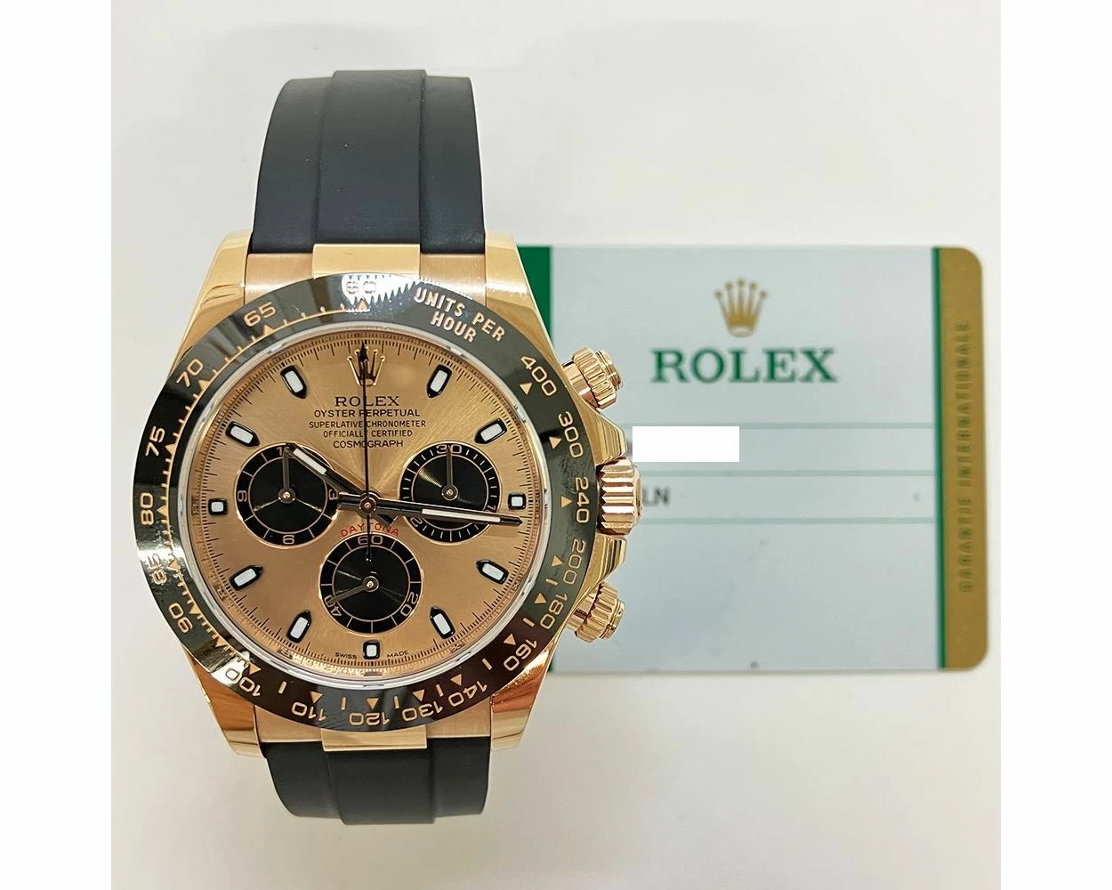 Rolex 116515LN Cosmograph Daytona Black Dial Oysterflex Strap | WatchGuyNYC
