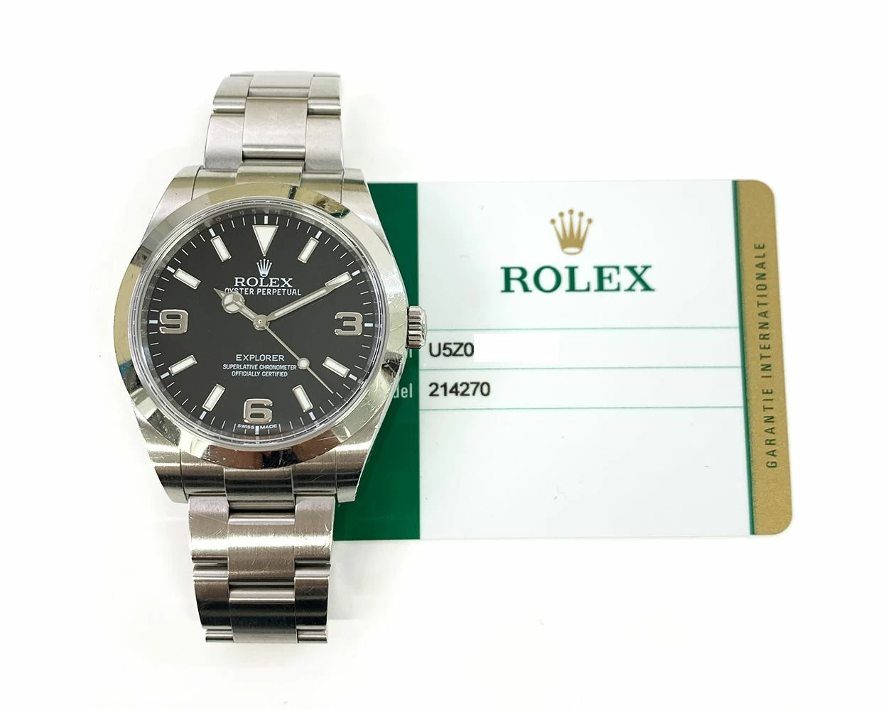 Rolex Explorer Black Dial Steel 214270