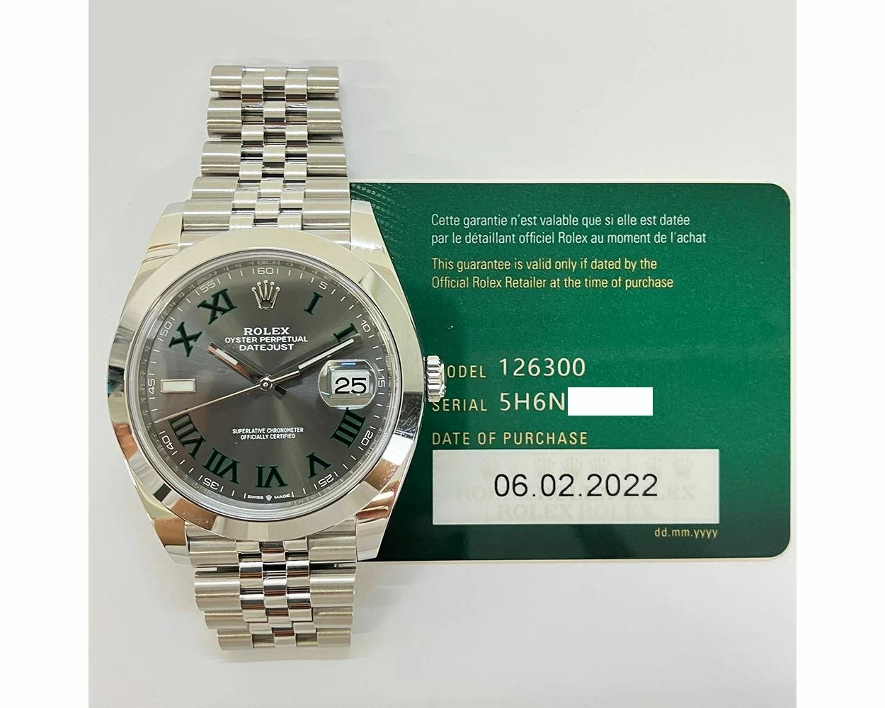 Rolex Datejust 41 Slate Roman Steel 126300