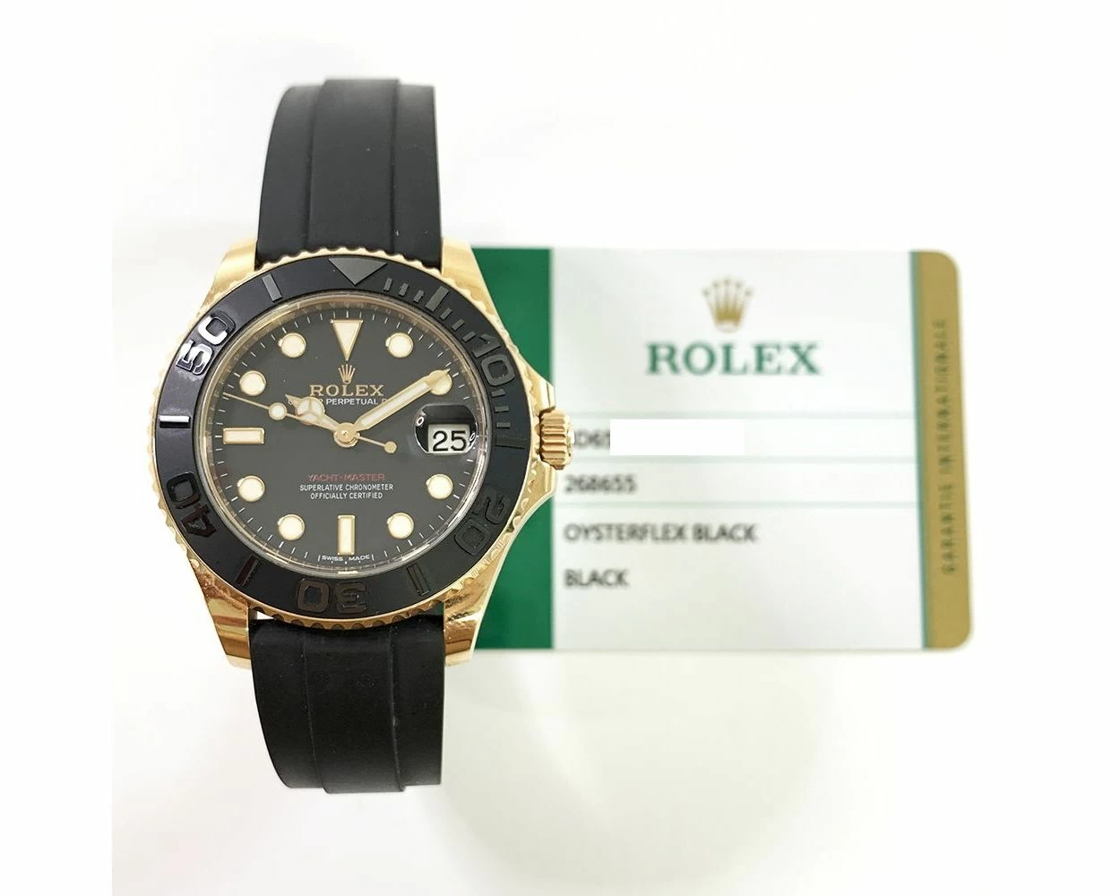 Buy Rolex Yacht-Master 37, Intense Black Dial, Rose Gold, 268655