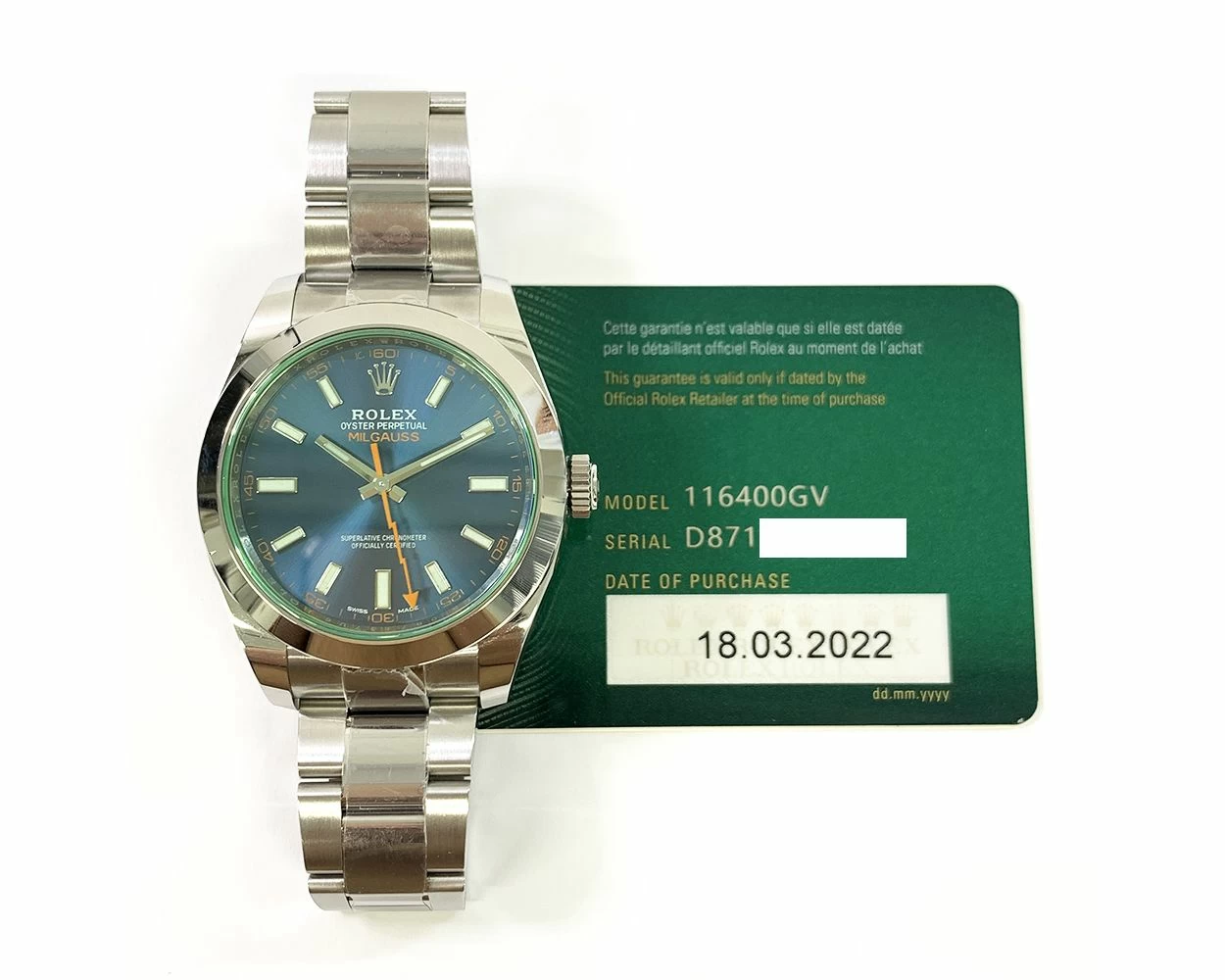 Rolex milgauss z blue for sale on sale