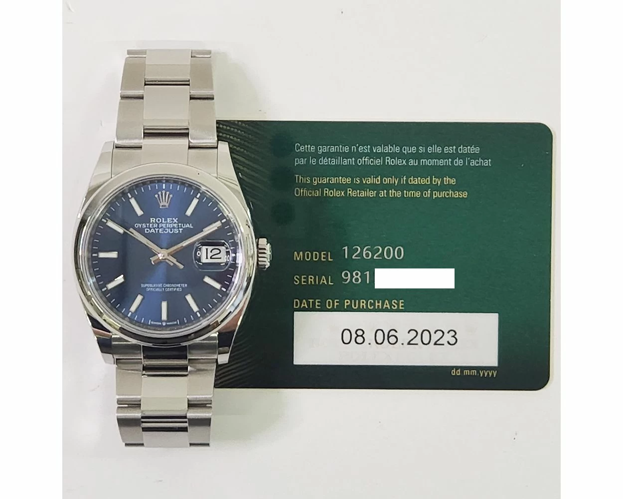 Rolex datejust on sale 36 126200