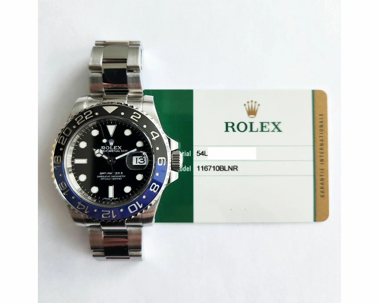 Rolex GMT Master II Black Dial Black Blue