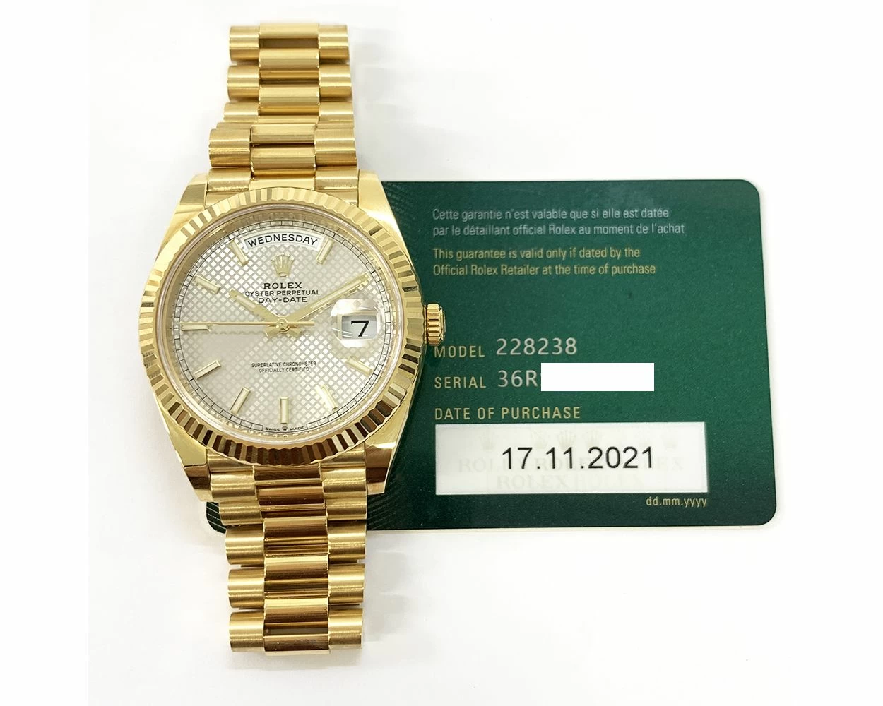 2021 rolex presidential best sale