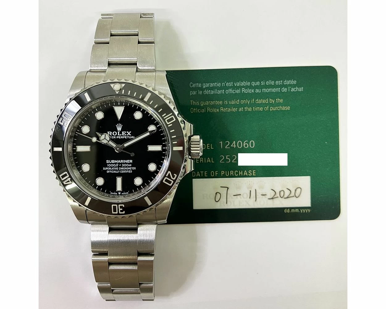 Buy Genuine Used Rolex Submariner Date 116610LV Watch - Green Dial