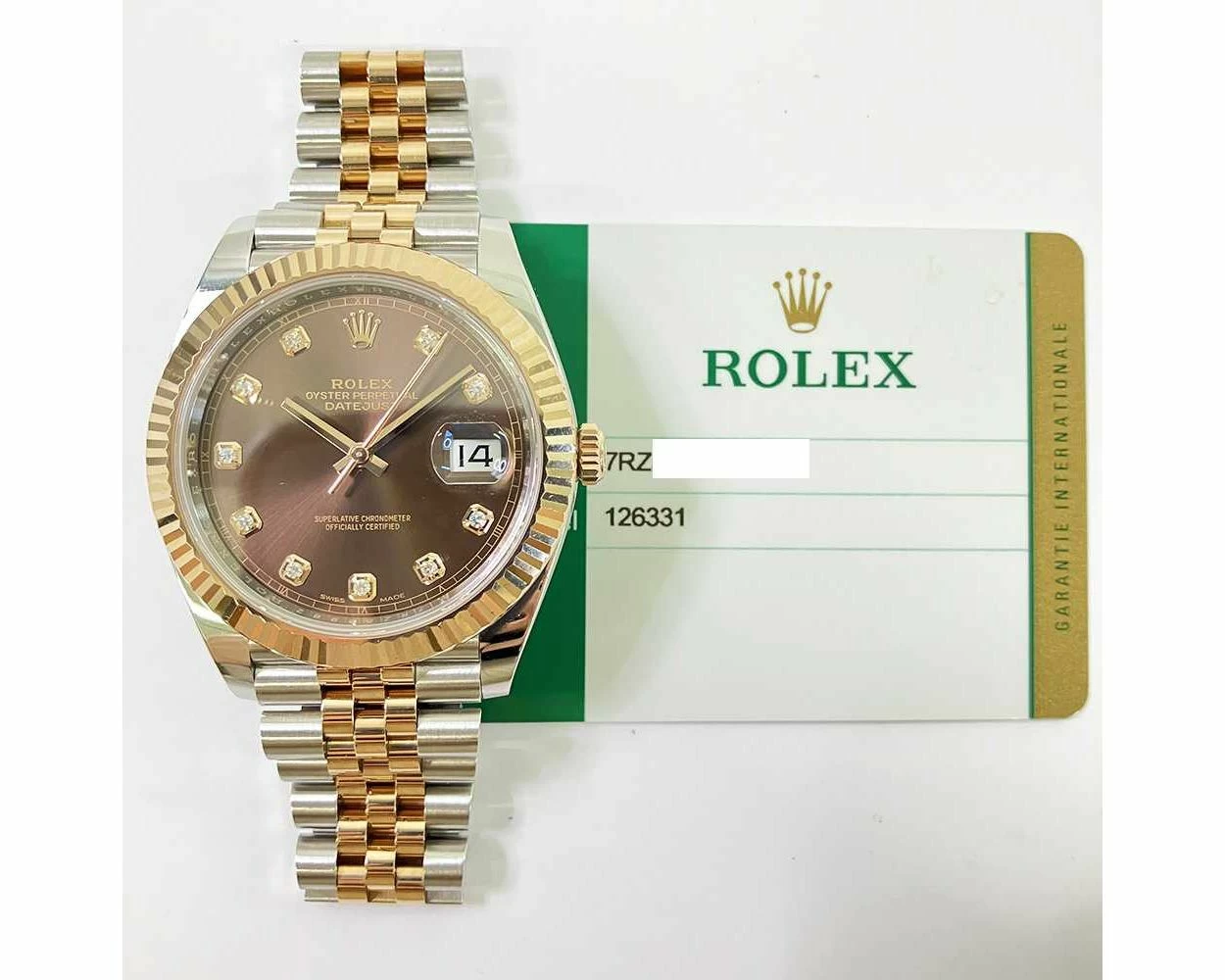 Rolex Datejust 41 Steel and Rose Gold Sundust Diamond Dial Jubilee Bracelet  41mm