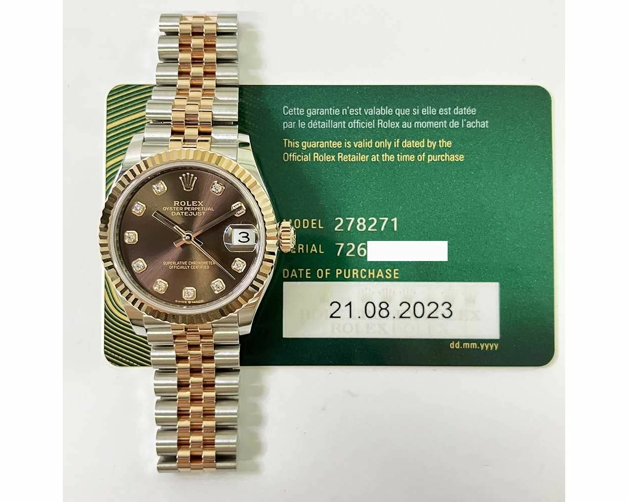 Rolex datejust online 278271