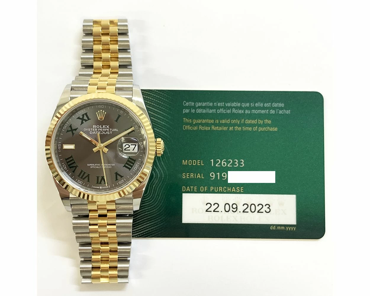 Buy Genuine Used Rolex Datejust 36 126233 Watch Slate Dial SKU 8197