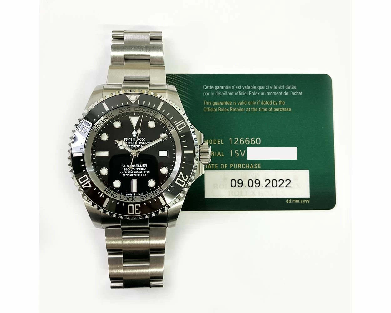 Buy Genuine Used Rolex Deepsea 126660 Watch Black Dial SKU 8161