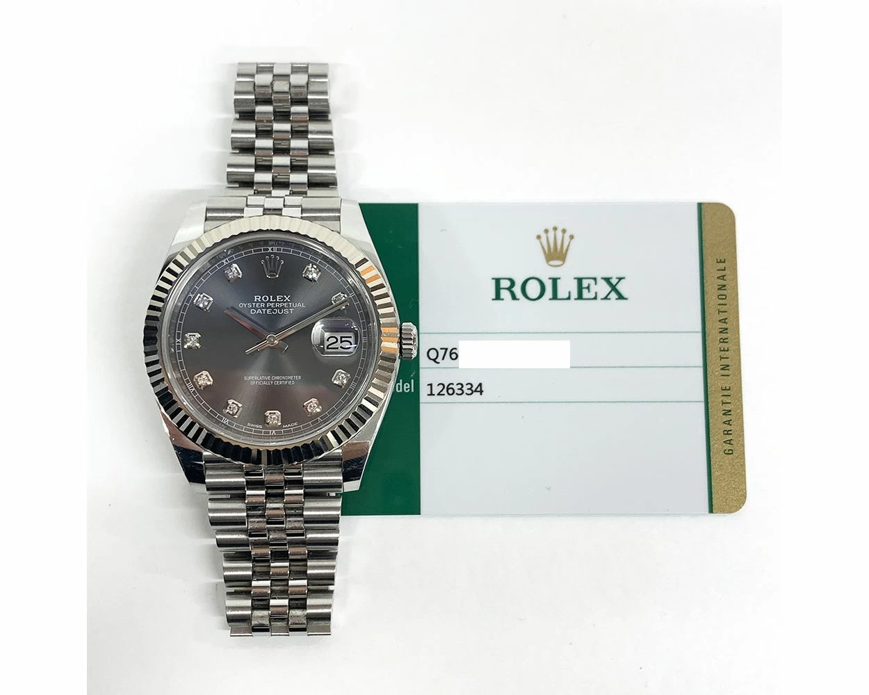 Buy Genuine Used Rolex Datejust 41 126334 Watch Slate Dial SKU 8242