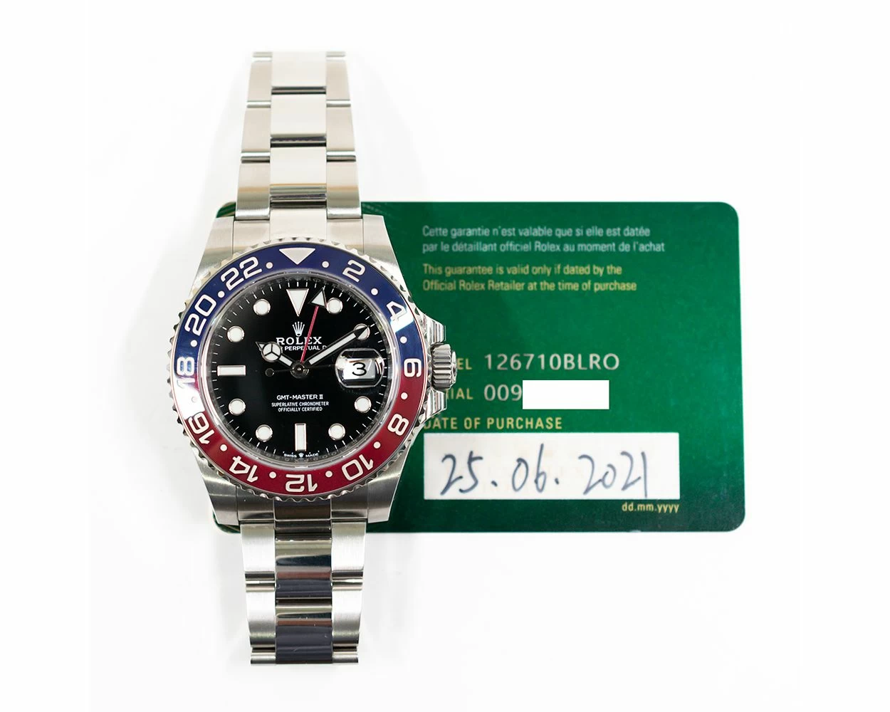 Buy Genuine Used Rolex GMT-Master II 126710BLRO Watch Black Dial