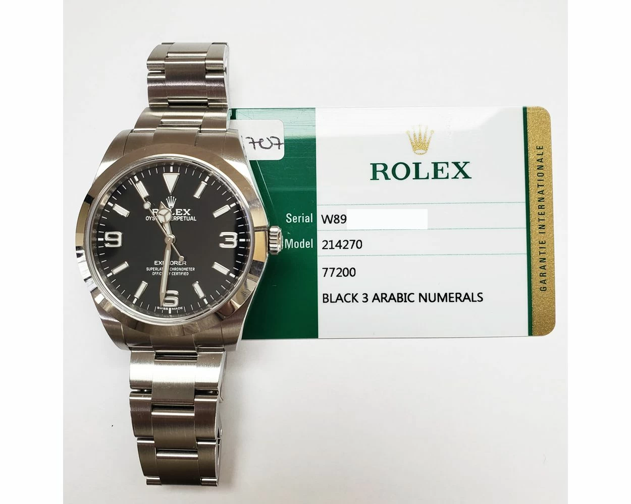 2019 Rolex Explorer 39mm Stainless Steel Black Dial 214270 Box Papers
