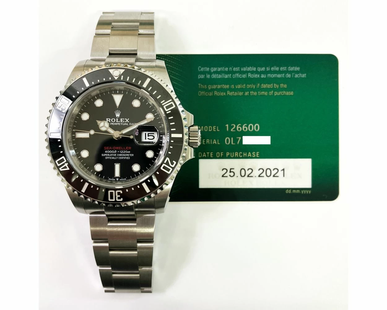 Rolex Sea Dweller Black Dial Steel 126600