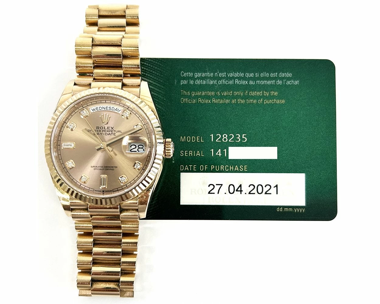 2021 rolex presidential top