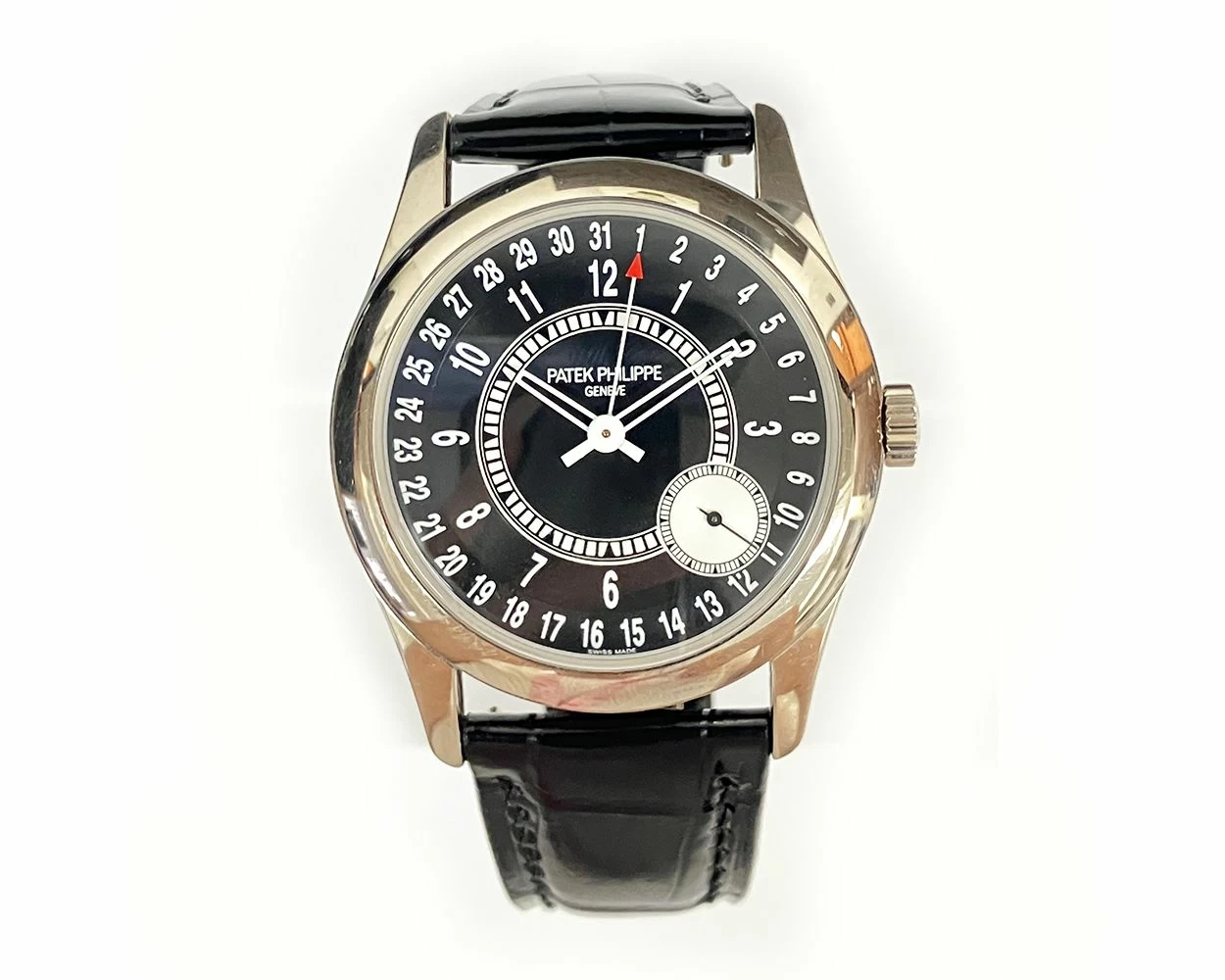 2018 Patek Philippe Calatrava 39mm White Gold Black Dial 6006G 001 Box Papers