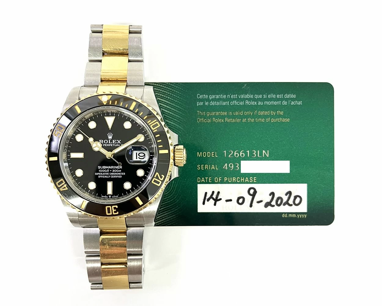 Buy Genuine Used Rolex Submariner Date 126613LN Watch Black Dial SKU 8451