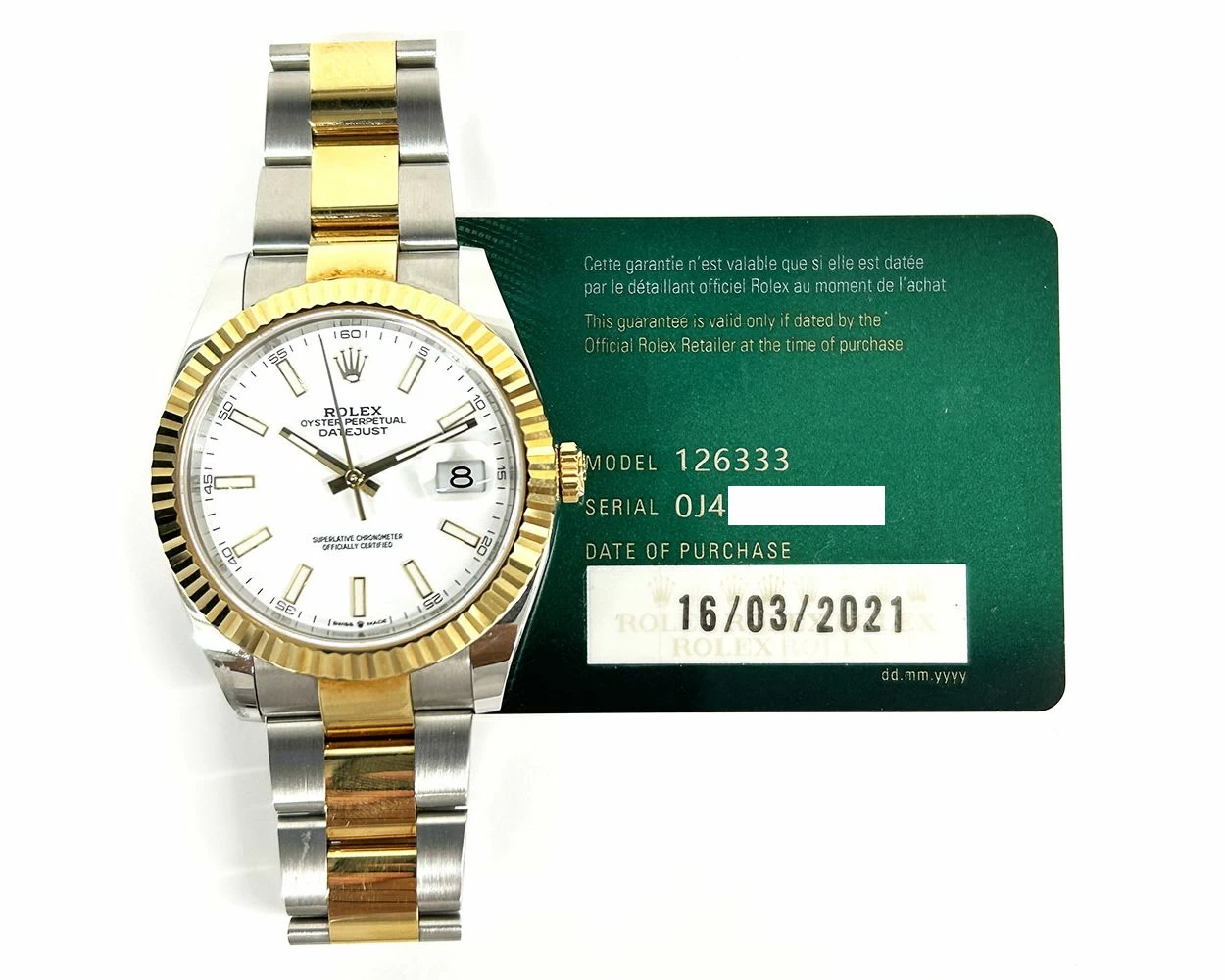 Oyster 41mm steel and white gold hotsell