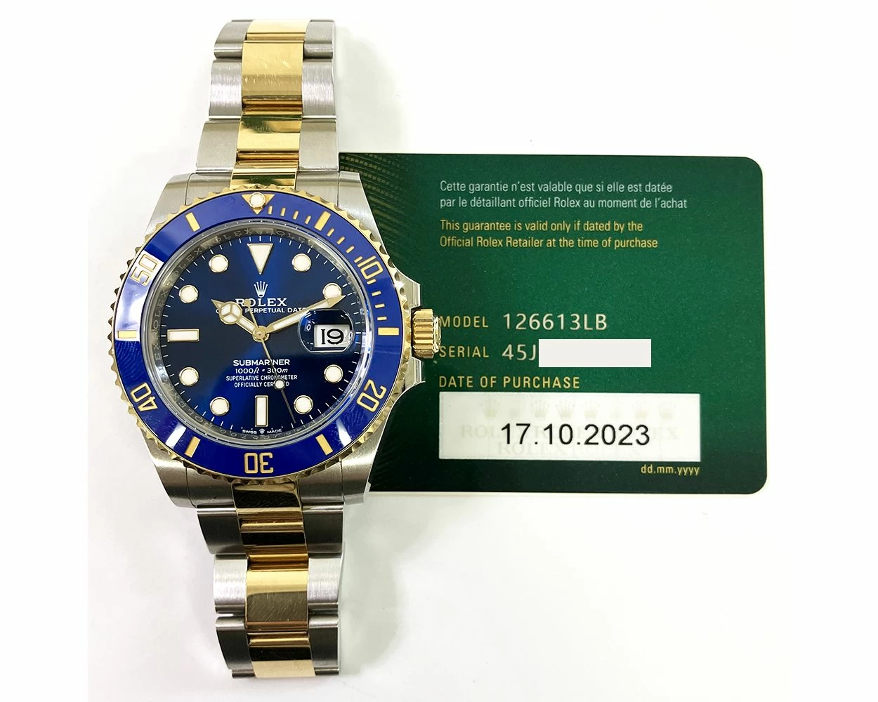 Rolex submariner bi metal top