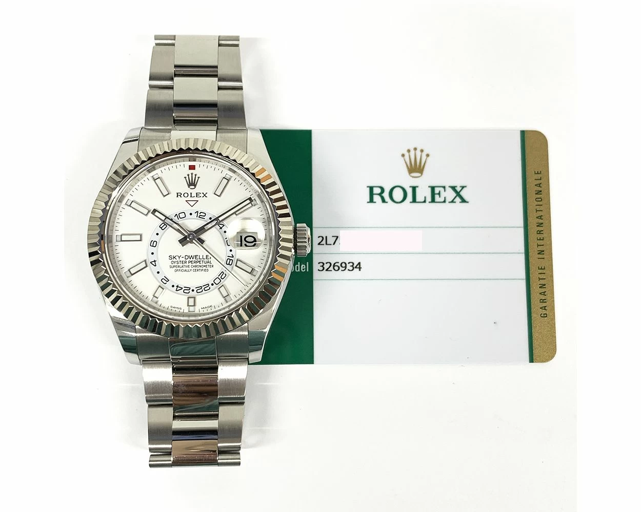 Buy Genuine Used Rolex Sky Dweller 326934 Watch Intense White Dial SKU 8475