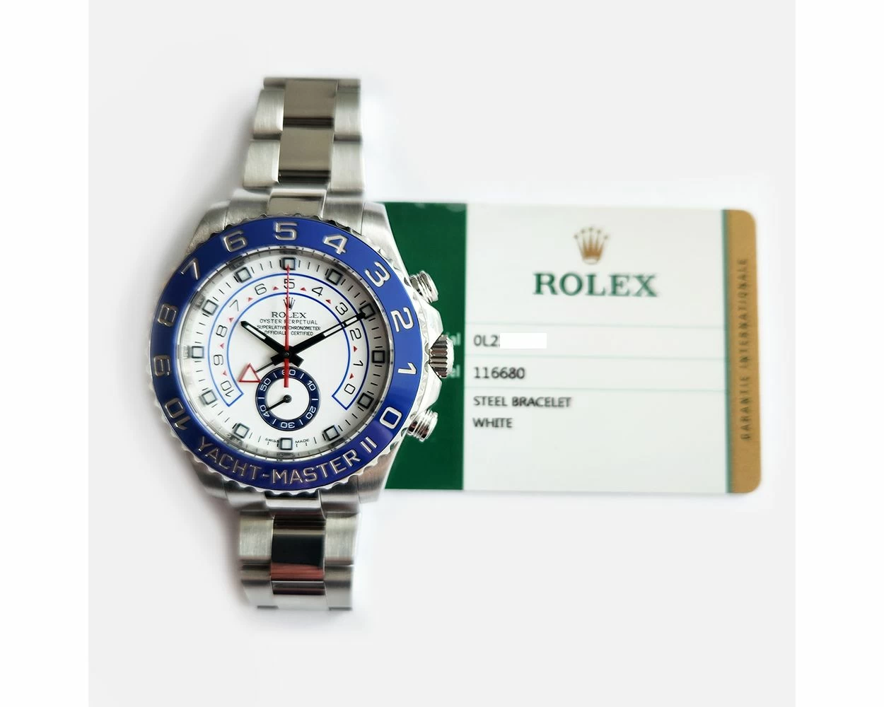 Buy Genuine Used Rolex Yacht Master II 116680 Watch White Dial SKU 10106