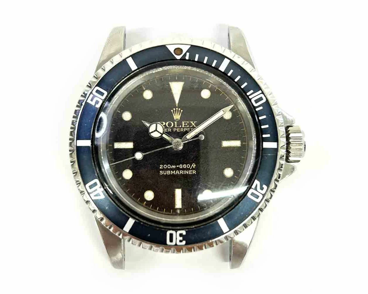 1966 Rolex Submariner No Date 5513 40mm Steel Black Gilt Dial Watch Only