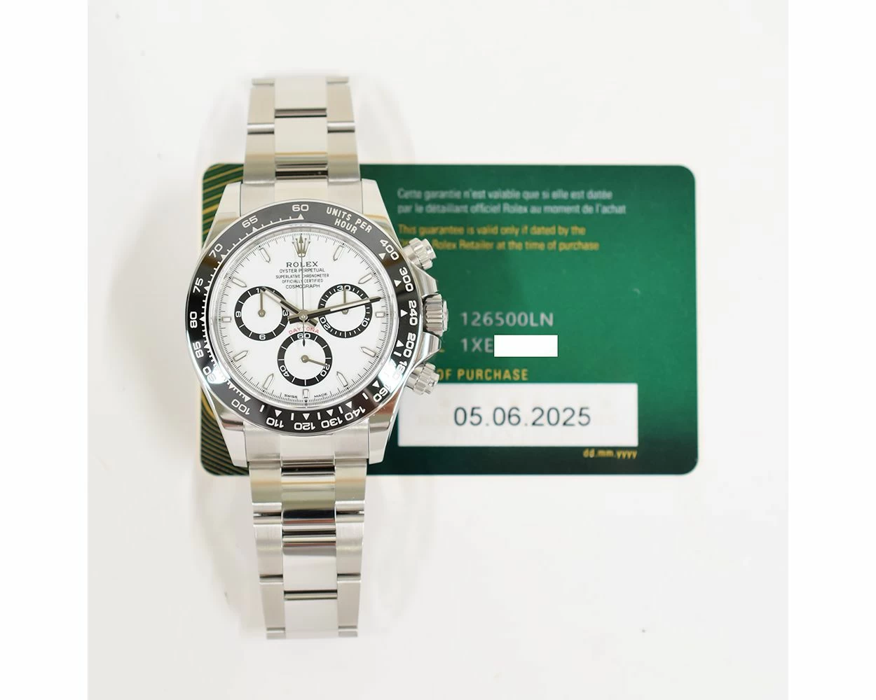 Buy Genuine Used Rolex Cosmograph Daytona 126500LN Watch White