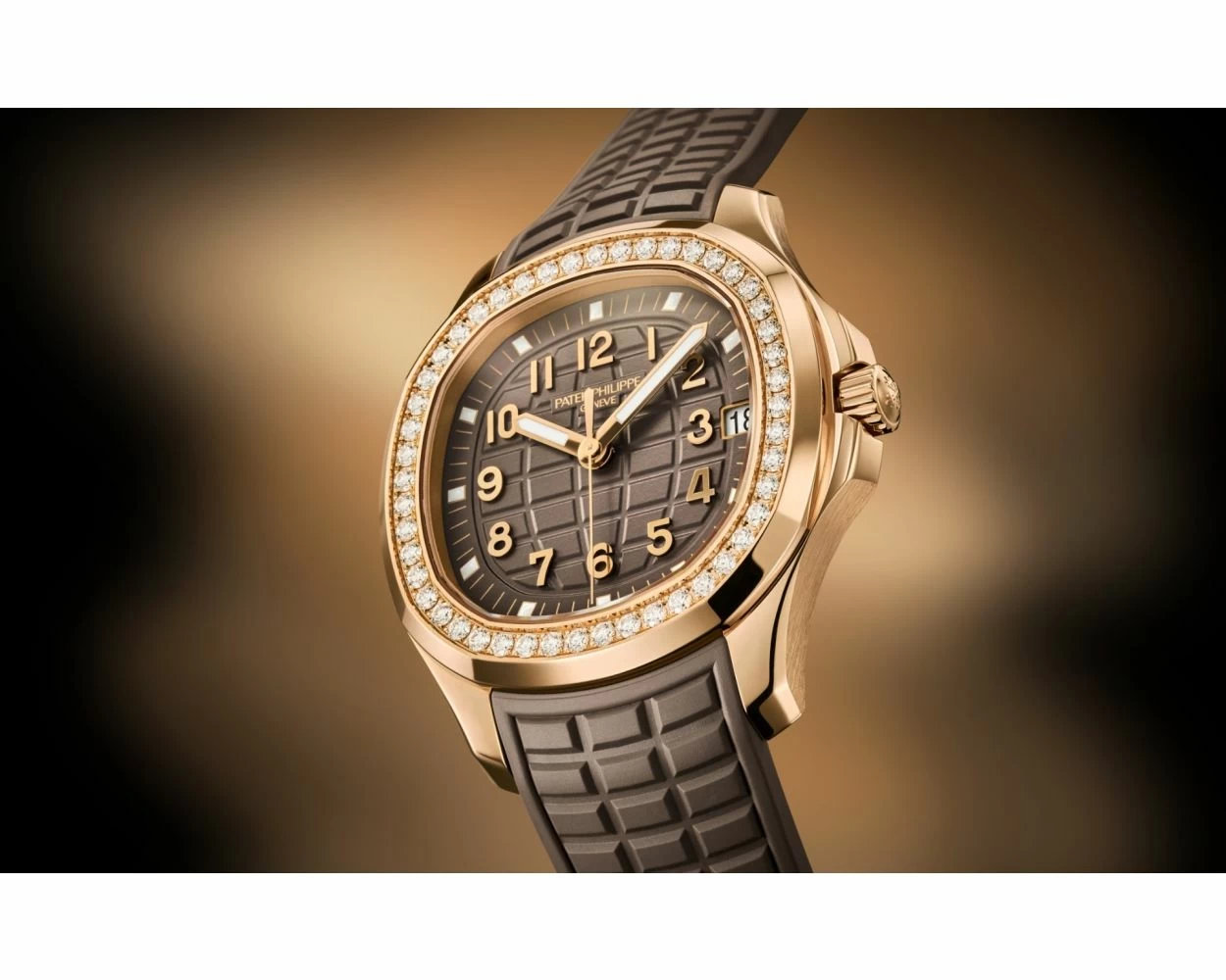 Buy Genuine Patek Philippe Aquanaut Luce 5268 200R 010 Taupe Dial Rubber SKU 10295