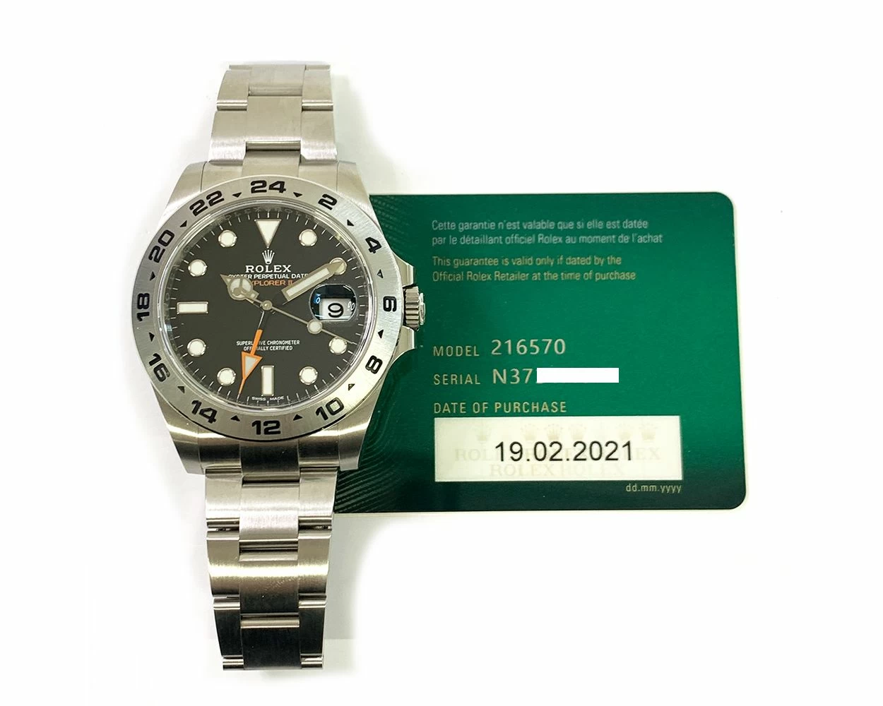 Rolex explorer 2 box top