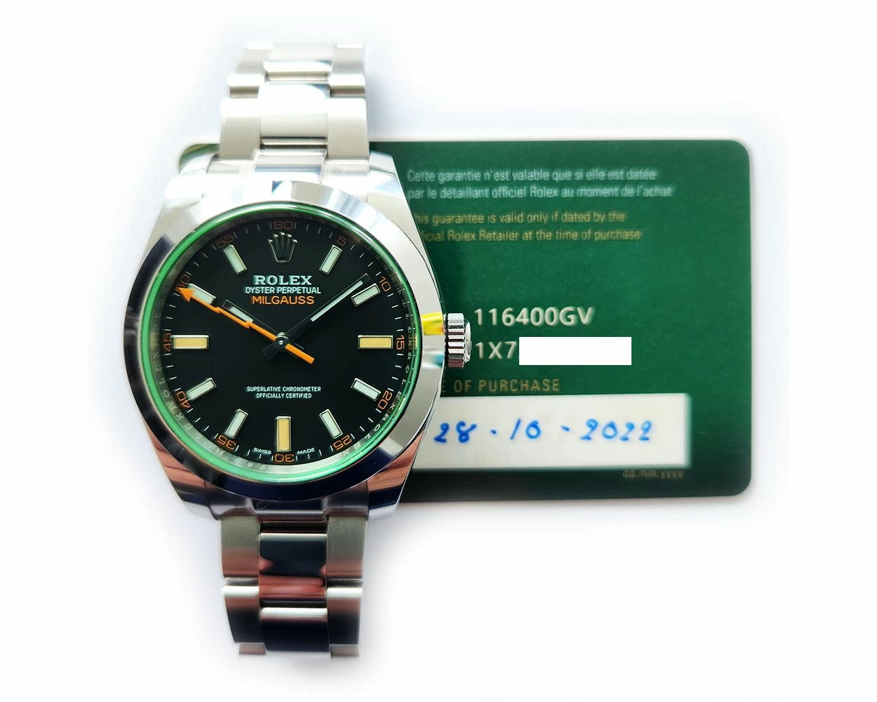 Rolex milgauss 116400 gv hotsell
