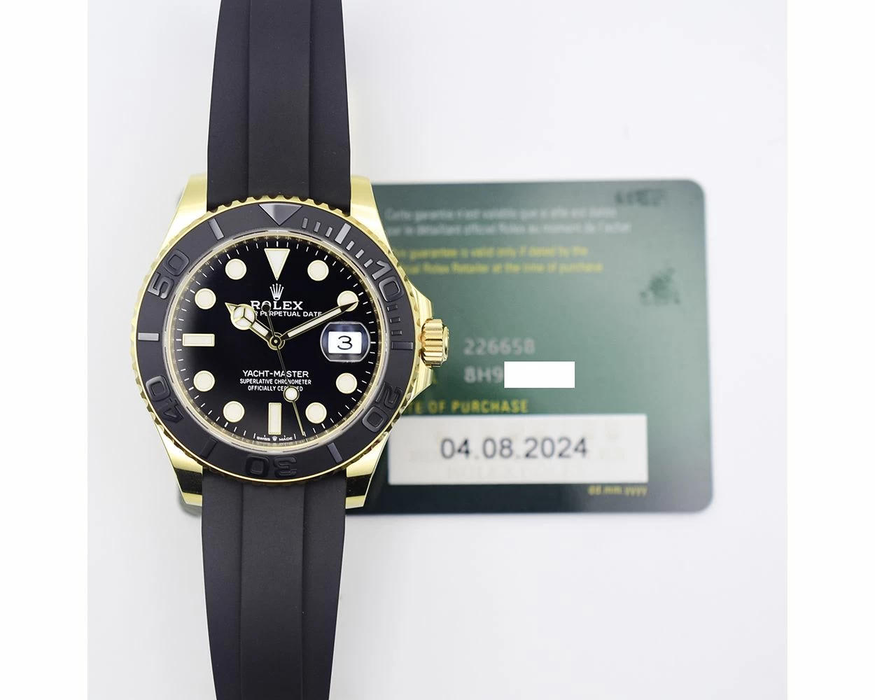 Buy Genuine Used Rolex Yacht-Master 42 226658 Watch Black Dial - Main Image