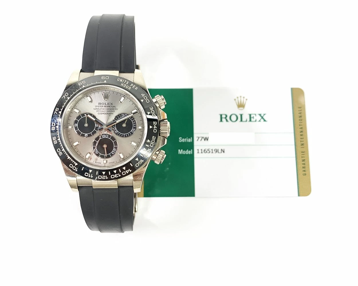 2018 Rolex Cosmograph Daytona 116519LN, 40mm, White Gold, Steel & Black  Dial, Box & Papers