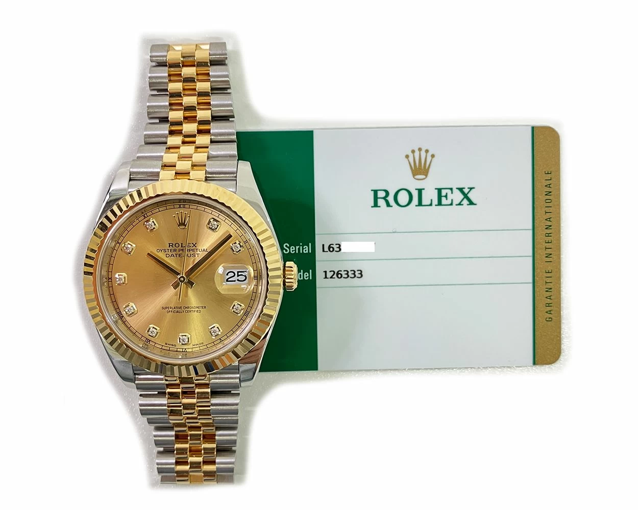 Buy Genuine Used Rolex Datejust 41 126333 Watch Champagne Dial