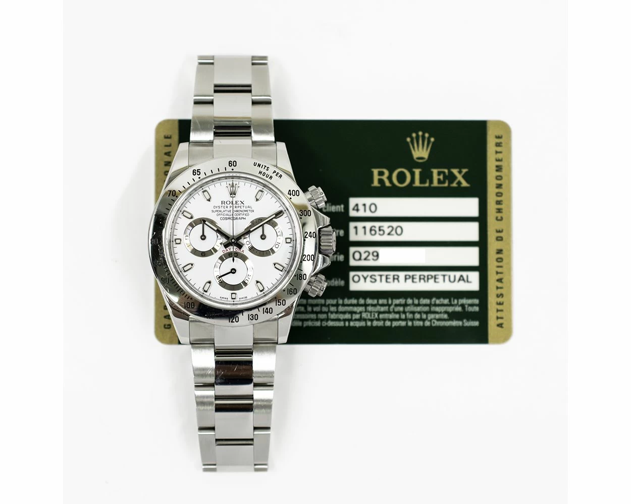 Buy Genuine Used Rolex Cosmograph Daytona 116520 Watch White