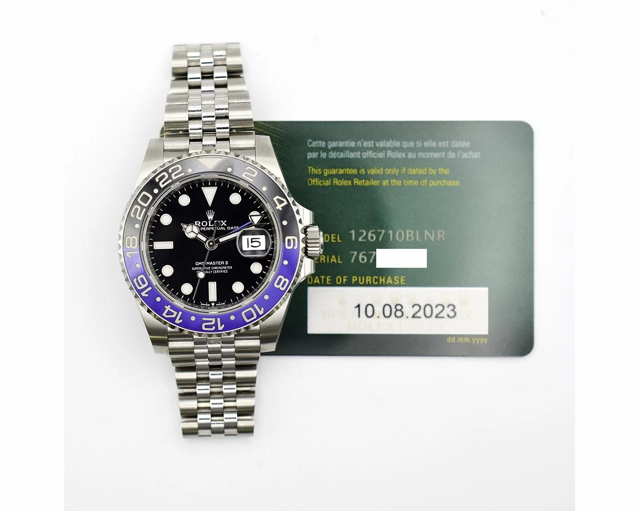 Buy Genuine Used Rolex GMT-Master II 126710BLNR Watch Black Dial