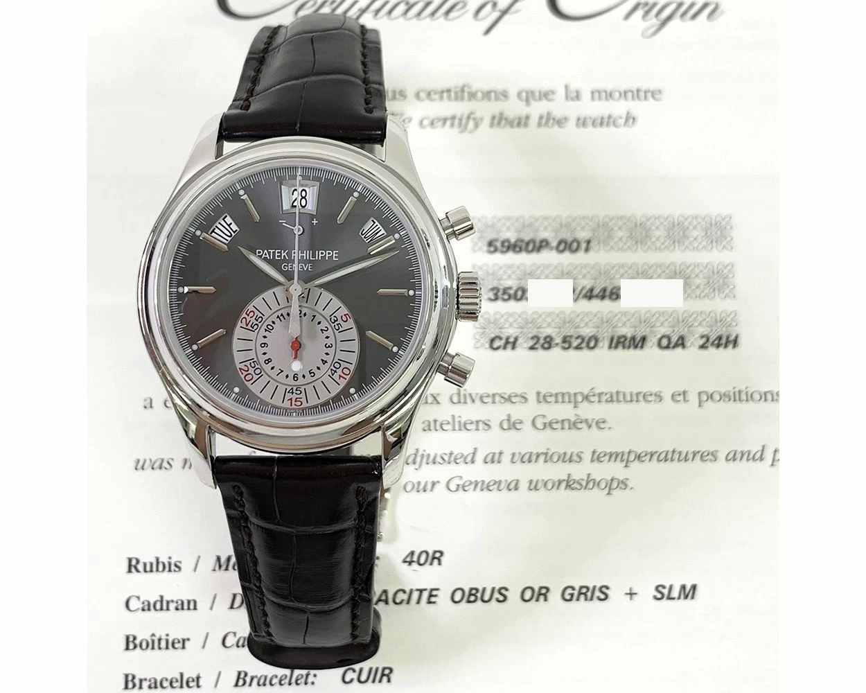 Patek Philippe Complications 5960P 001 Annual Calendar Chronograph