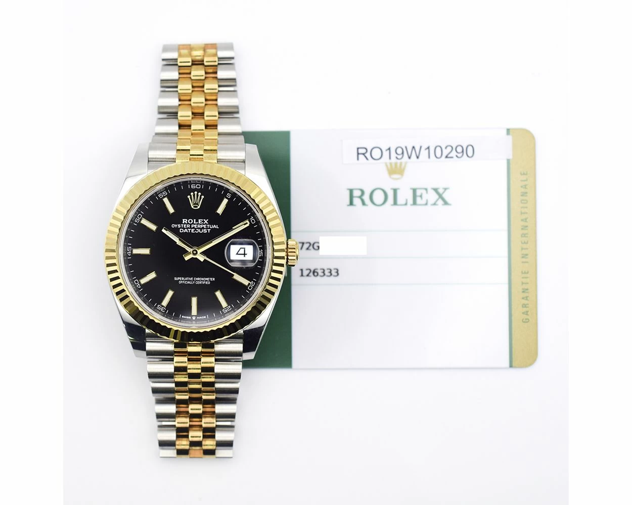Buy Genuine Used Rolex Datejust 41 126333 Watch Black Dial SKU