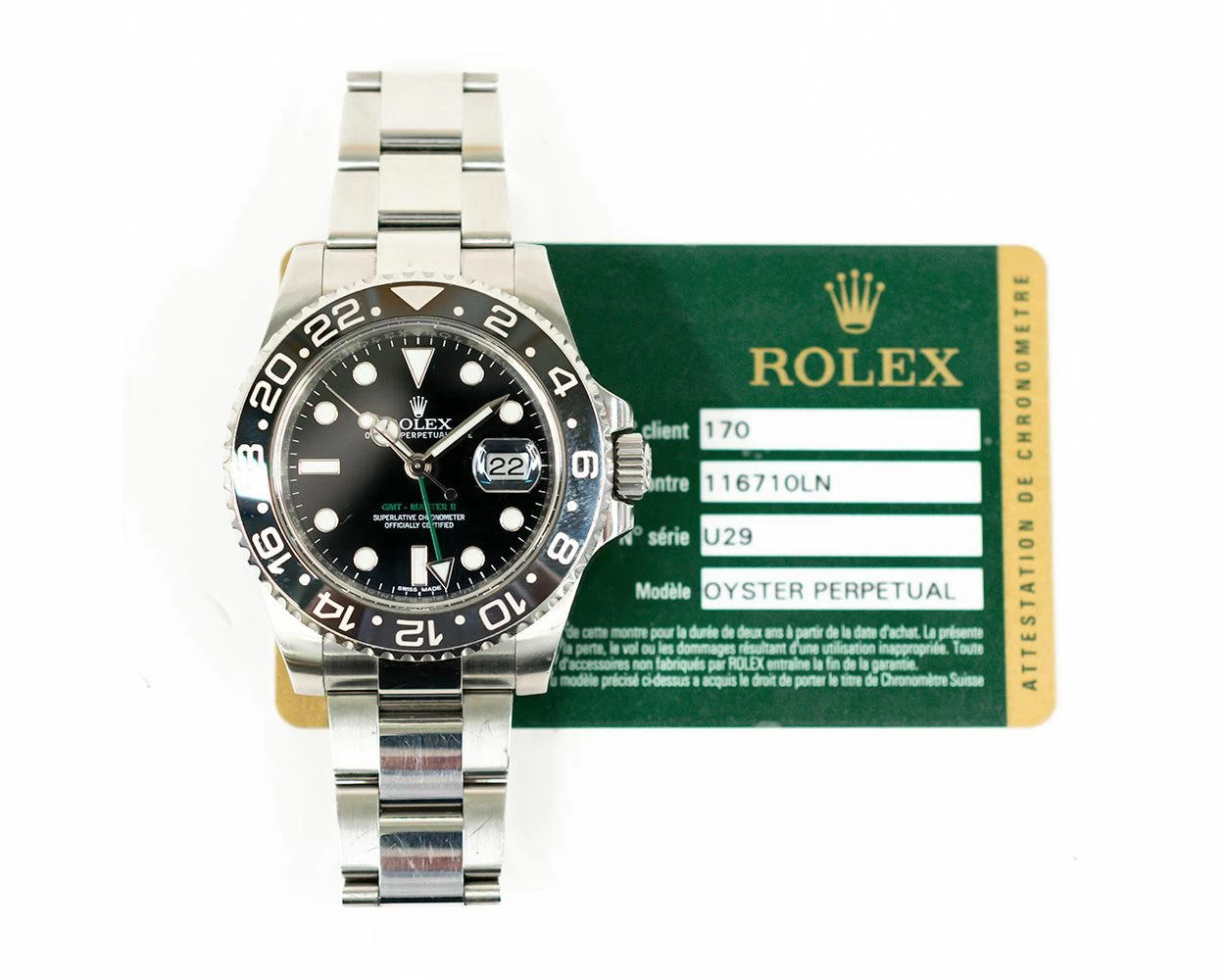 Green Gmt 116710blnr Buy Genuine Used Rolex GMT-Master II 116710LN