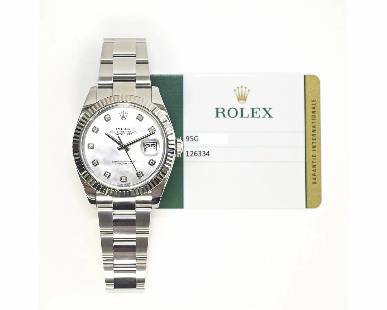 Buy Genuine Used Rolex Datejust 41 126334 Watch Mother of Pearl